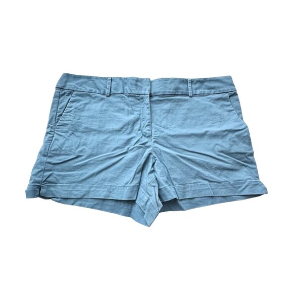 Loft Womens Shorts 18 Riviera Chino Solid Blue Preppy Nautical - Picture 1 of 9